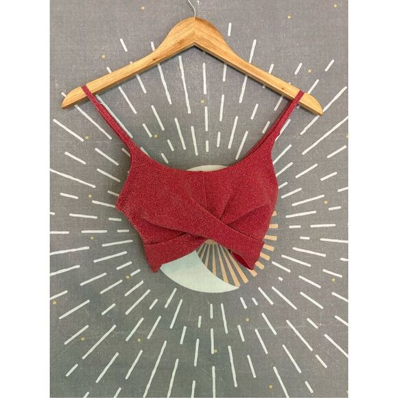 Beach Riot Kenzie Jolly Red Shine Bikini Set - Picture 6 of 8